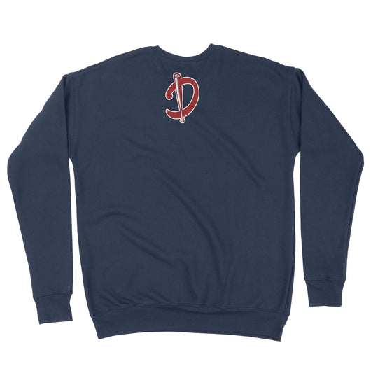 Drillers Navy Adult Sponge Fleece Crewneck
