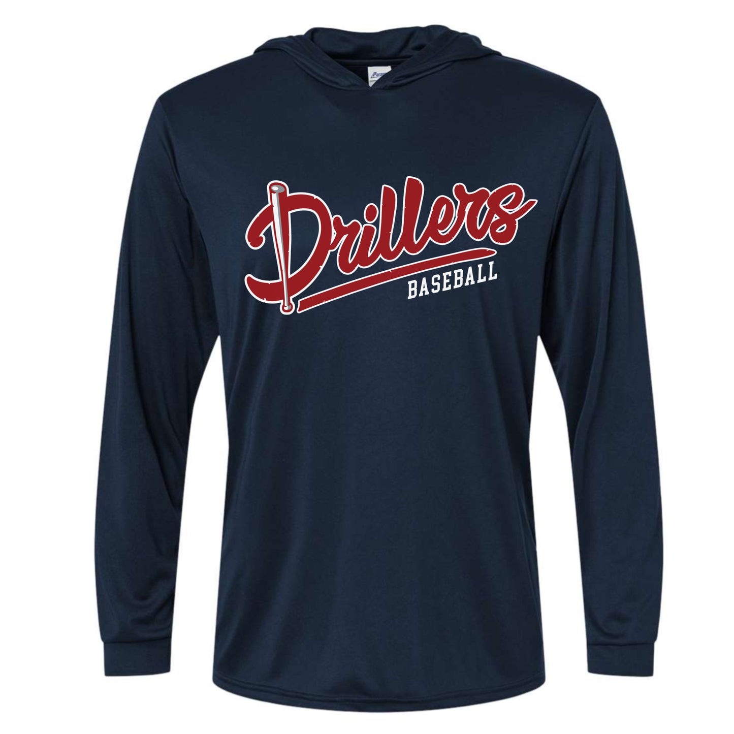 Drillers Lightweight Hooded Navy Long-Sleeve Tee