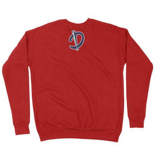 Drillers Red Adult Sponge Fleece Crewneck