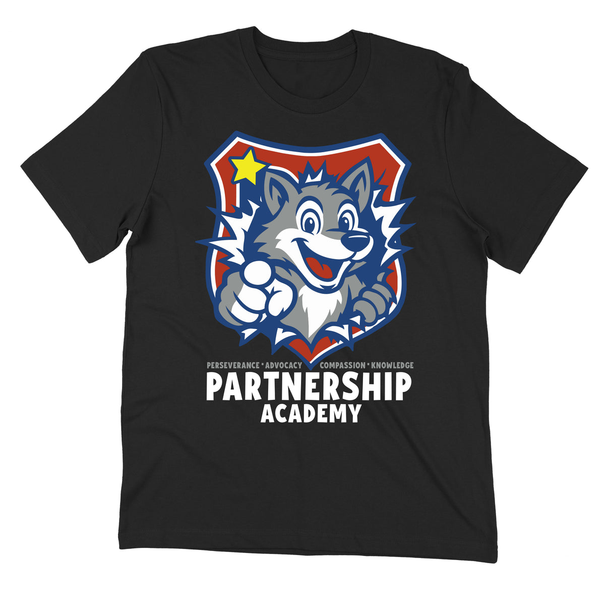 PA Sparky Burst Black Adult Tee