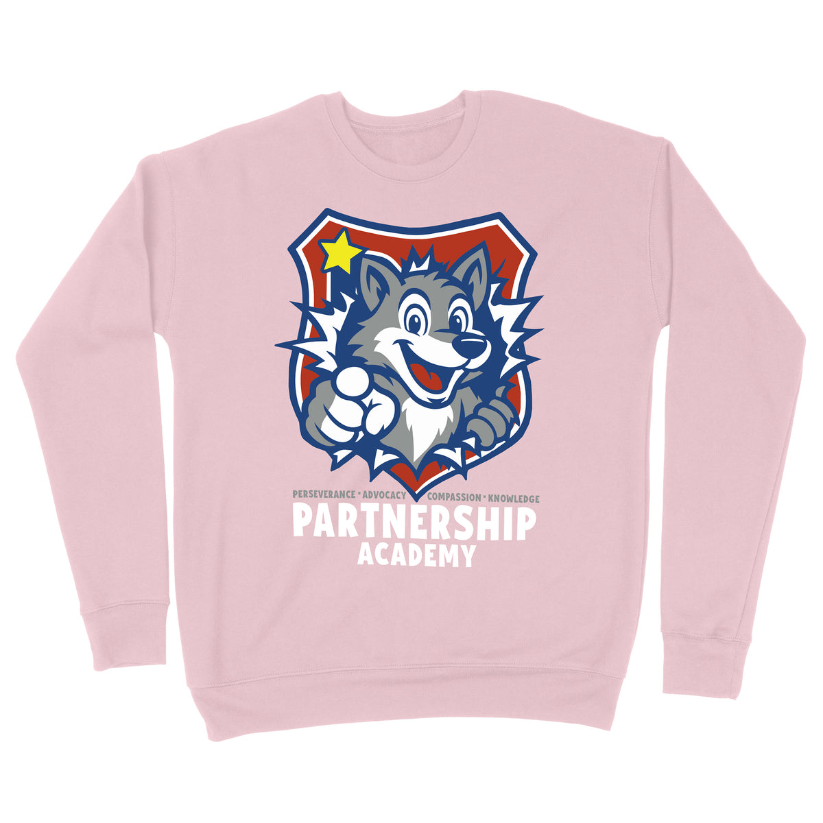 PA Sparky Burst Pink Crewneck (Pre-K)