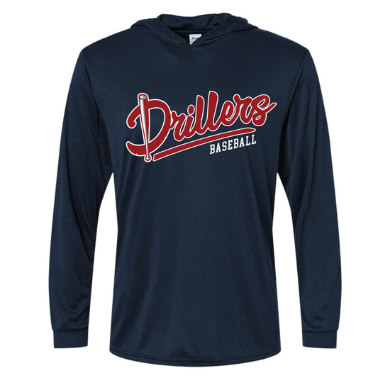 Drillers Lightweight Hooded Navy Long-Sleeve Tee