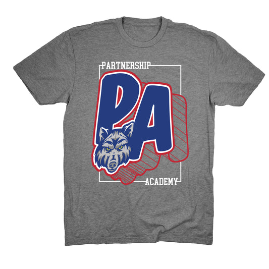 PA WireFrame Deep Heather Grey Youth Tee