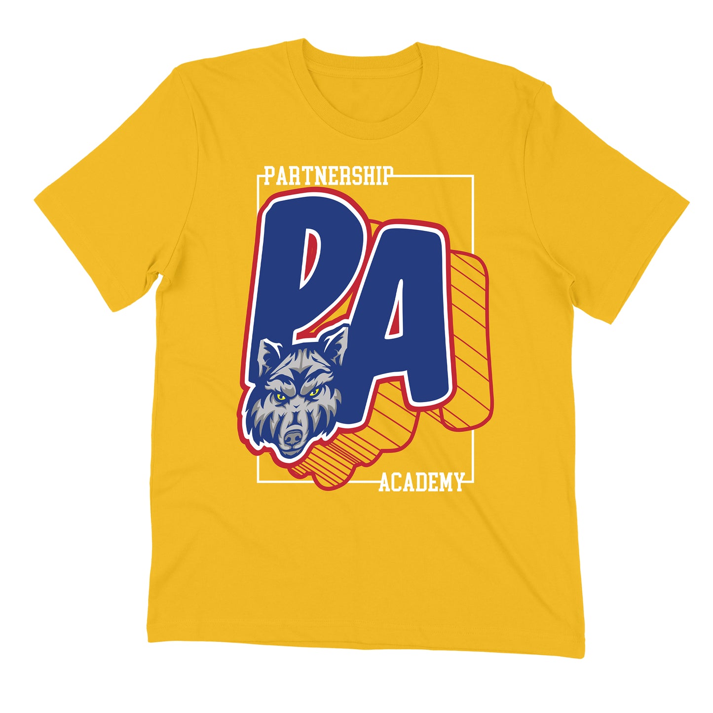 PA WireFrame Yellow Youth Tee