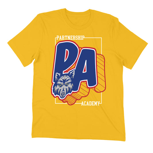 PA WireFrame Yellow Youth Tee