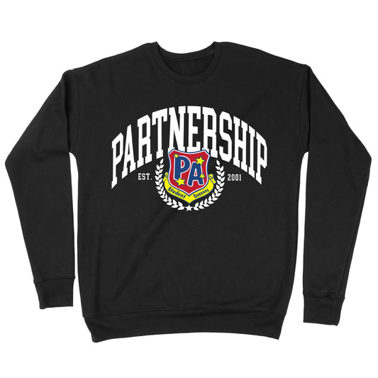PA Collegiate Tall Adult Black Crewneck